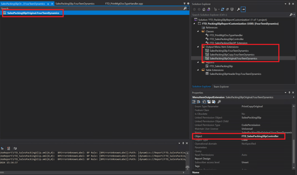 create an extension for the existing menu item
