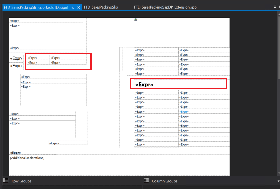 modify ssrs report design