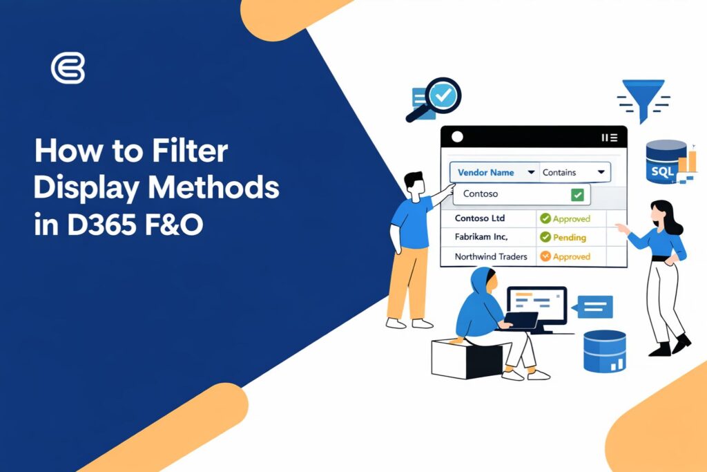 How to filter display methods in D365 F&O